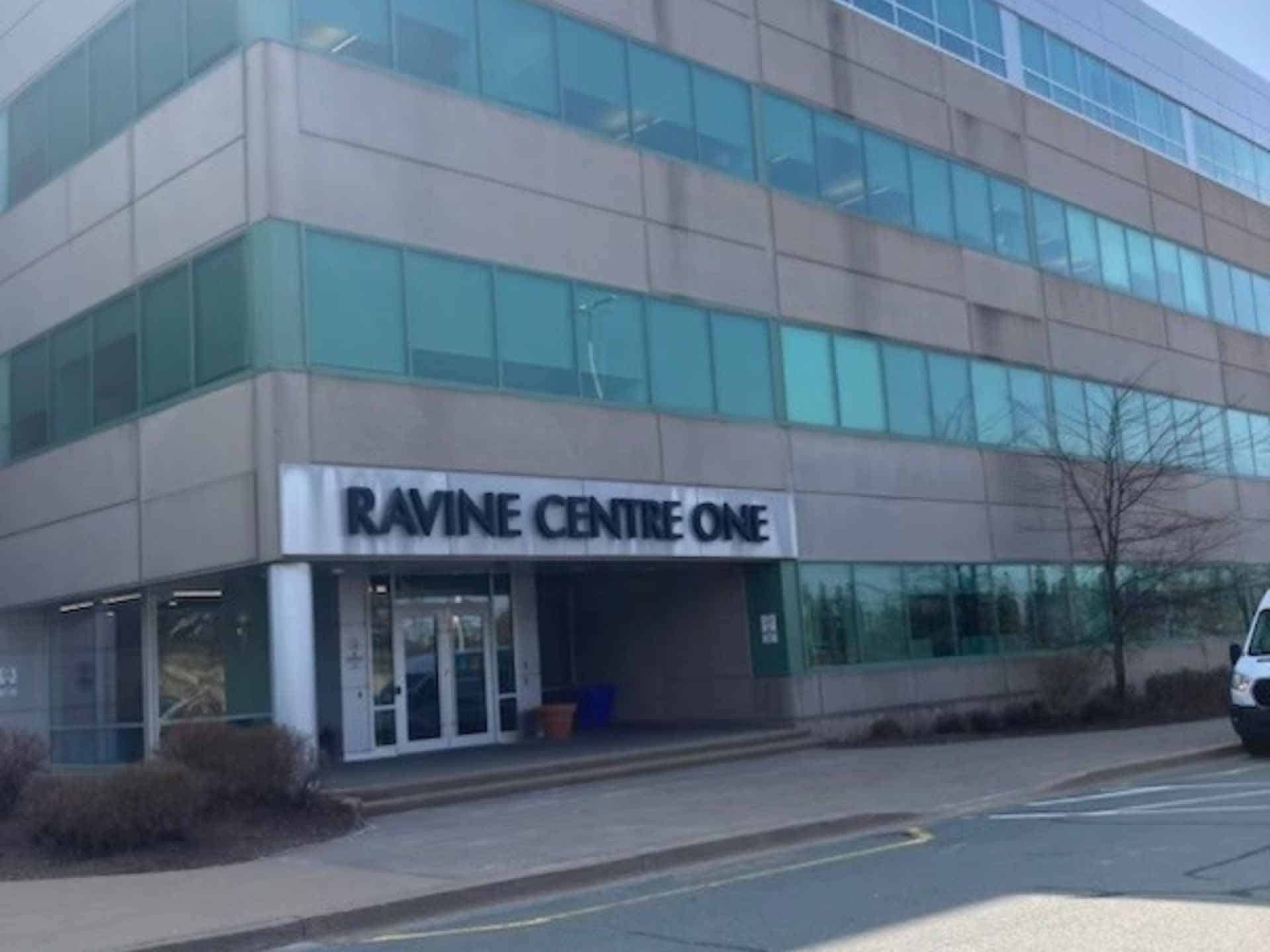 Entrance to the Ravine Centre One office building.