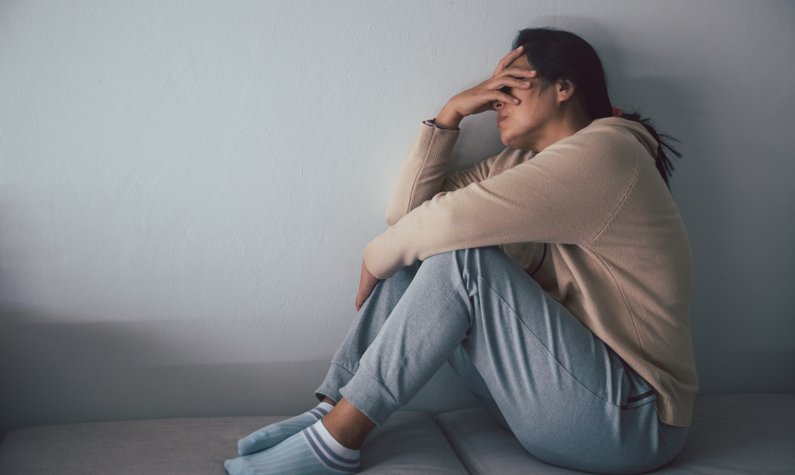 Young woman with depression